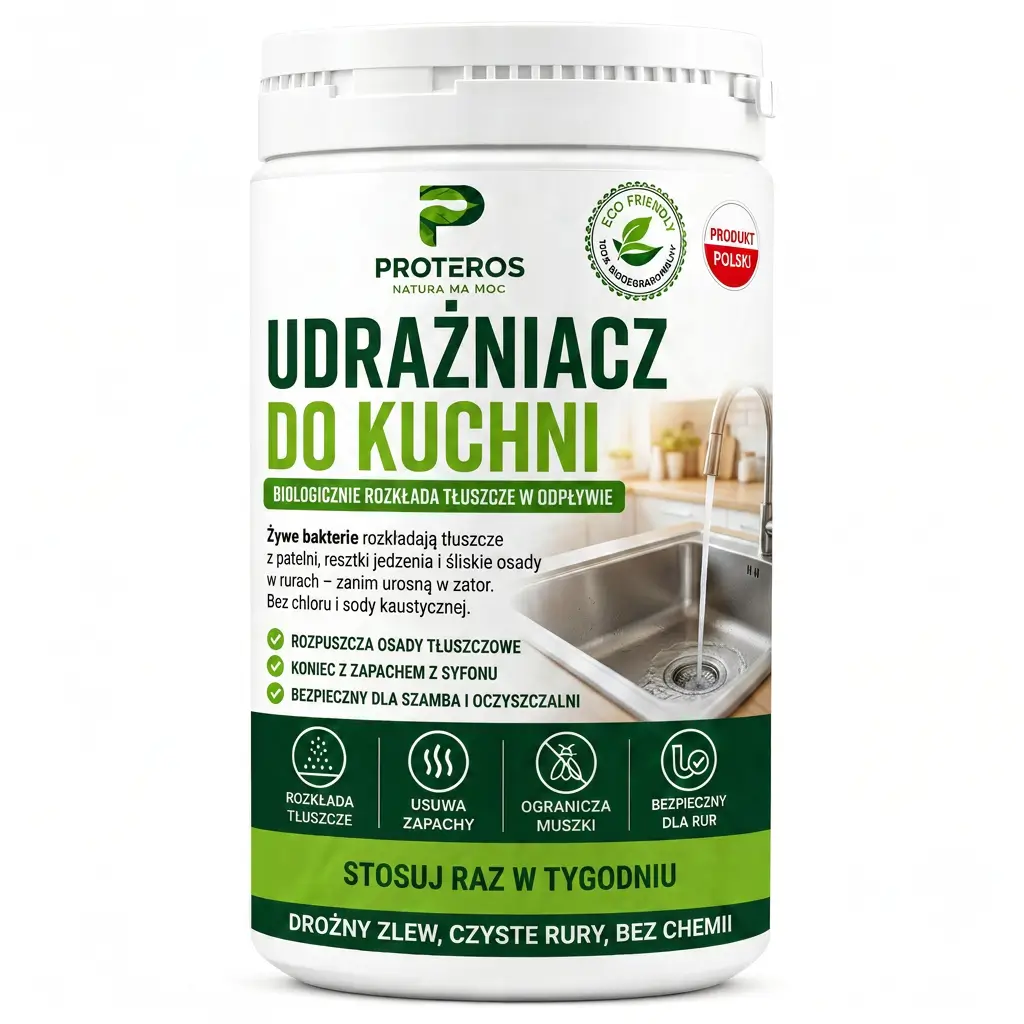 Proteros, udrażniacz do kuchni, proszek w opakowaniu 500 g