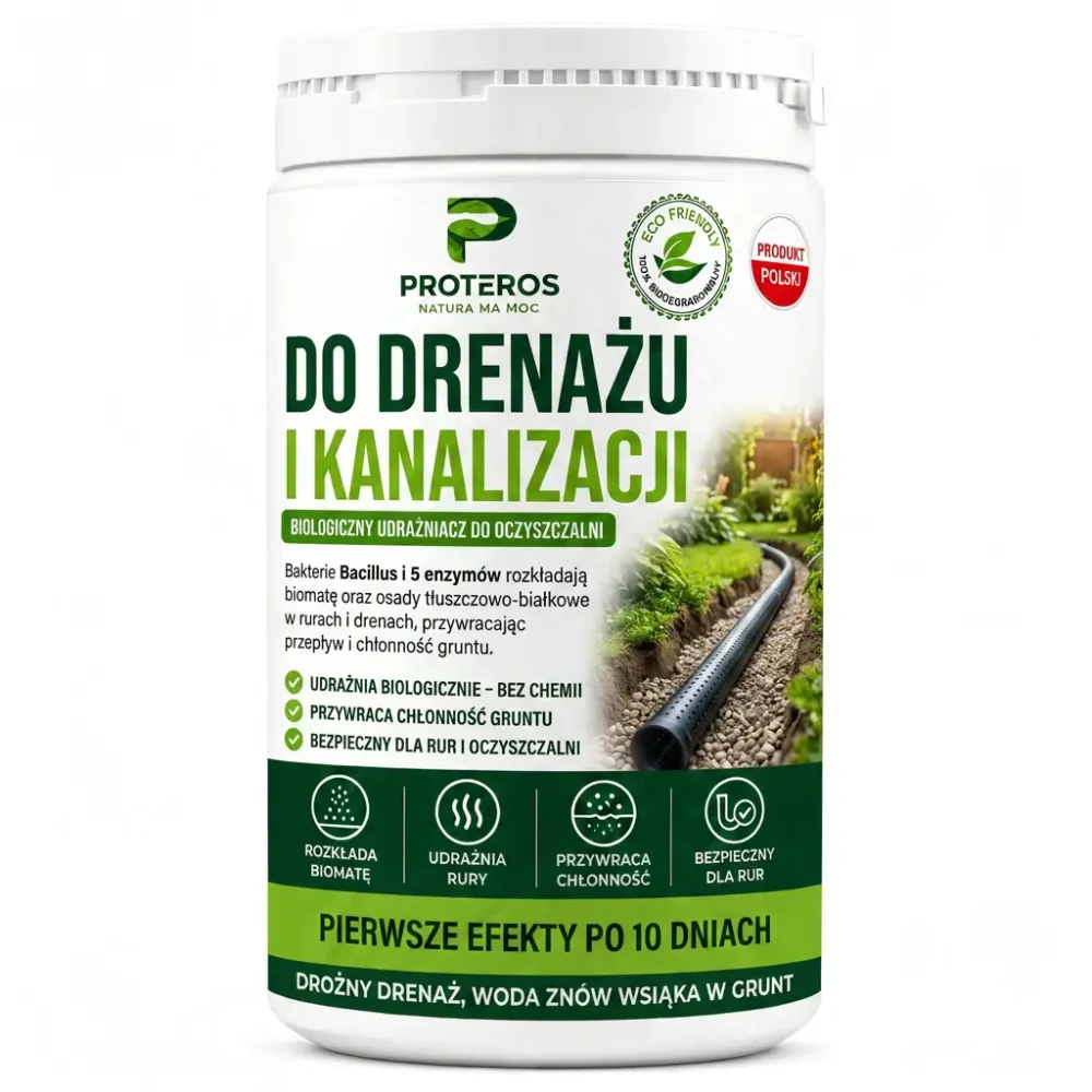 Udrażniacz drenażu rozsączającego - rozkłada biomatę w rurach