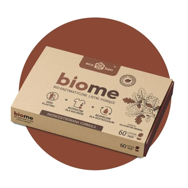 Bio-enzymatyczne listki piorące Szlachetne Drewno 120g - 60 prań